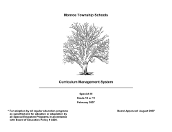 Spanish III - Monroe Township School District