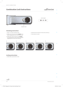 Combination Lock Instructions