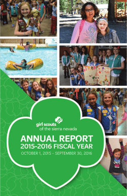 2015-2016 Annual Report - Girl Scouts Sierra Nevada