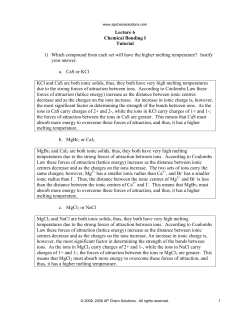 Lecture 6 - AP Chem Solutions