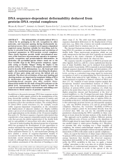 DNA sequence-dependent deformability deduced from protein&ndash;DNA
