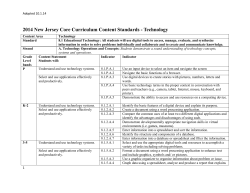 2014 New Jersey Core Curriculum Content Standards