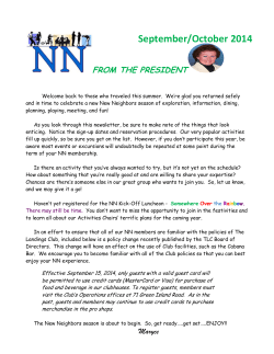 FROM THE PRESIDENT - The Landings New Neighbors