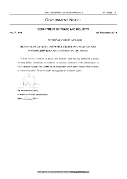 Copy of Published Regulations