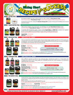 Mixing Chart - Technaflora