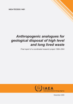 Anthropogenic analogues for geological