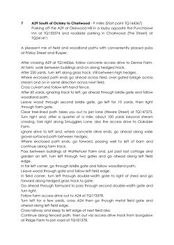 7 A29 South of Ockley to Charlwood - 9 miles (Start point TQ144367