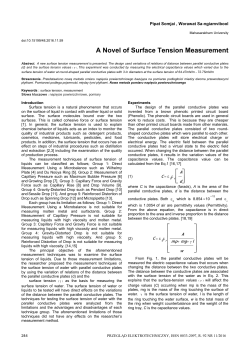 A Novel of Surface Tension Measurement