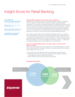 Insight Score for Retail Banking