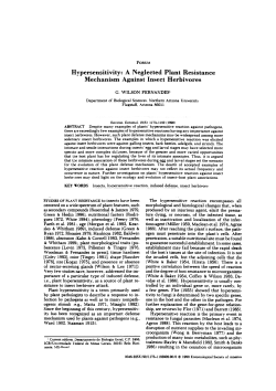 A Neglected Plant Resistance Mechanism Against Insect Herbivores