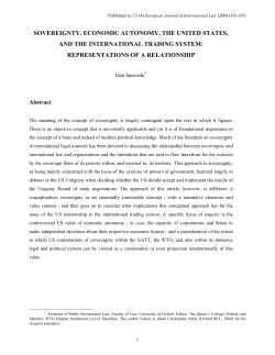 sovereignty, economic autonomy, the united states, and the
