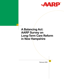 AARP Survey on Long-Term Care Reform in New