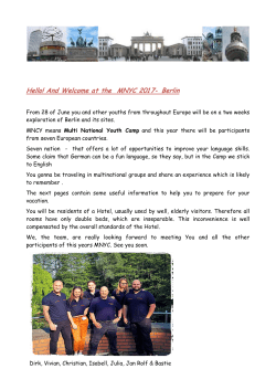 Hello! And Welcome at the MNYC 2017