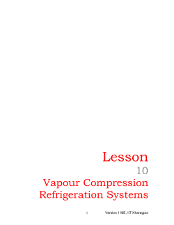 Vapour Compression Refrigeration Systems