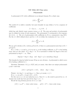 Polynomials and algebraic numbers