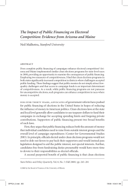 Malhotra, Neil. 2008. &ldquo;The Impact of Public Financing on Electoral