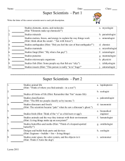 Super Scientists - Part 1