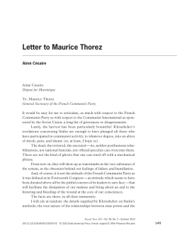 Letter to Maurice Thorez