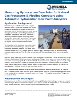 Measuring Hydrocarbon Dew Point for Natural Gas Processors