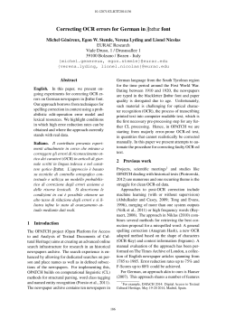 Correcting OCR errors for German in Fraktur font