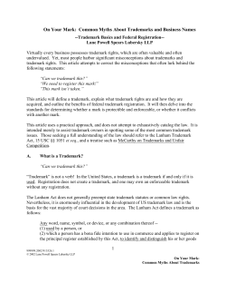 On Your Mark: Common Myths About Trademarks