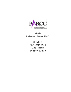 Math Released Item 2015 Grade 8 PBA Item #13 Gas Prices 1419