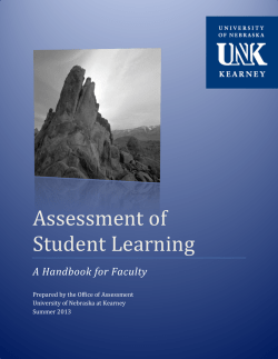 Assessment of Student Learning