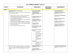 ELA CURRICULUM MAP-10.1