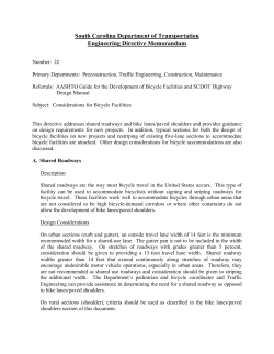 Considerations for Bicycle Facilities