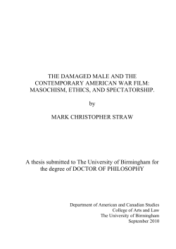 masochism, ethics, and spectatorship