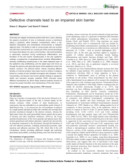 Defective channels lead to an impaired skin barrier