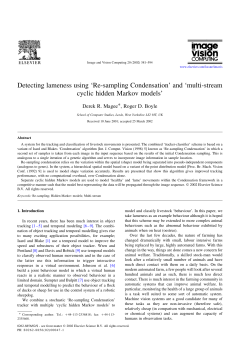 Detecting lameness using `Re-sampling Condensation`