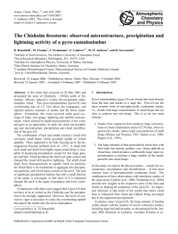 The Chisholm firestorm: observed microstructure, precipitation and