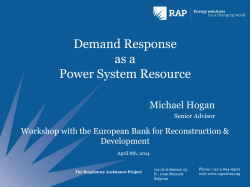 Demand Response as a Power System Resource