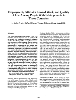 Employment, Attitudes Toward Work, and Quality