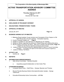 ACTIVE TRANSPORTATION ADVISORY COMMITTEE AGENDA
