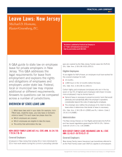 Leave Laws: New Jersey