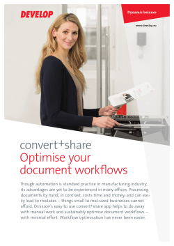 convert +share Optimise your document workflows