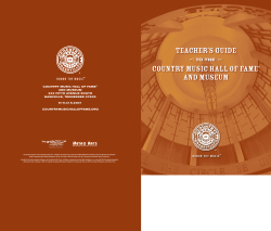 teacher`s guide country music hall of fame&reg; and museum