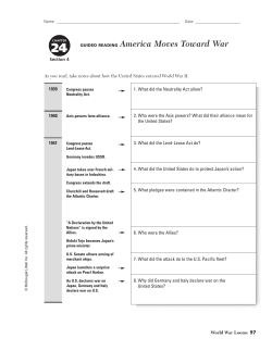 GUIDED READING America Moves Toward War