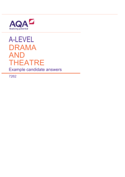 A-level Drama and Theatre Sample answers Component 1