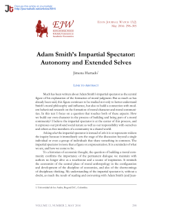 Adam Smith`s Impartial Spectator: Autonomy and Extended Selves
