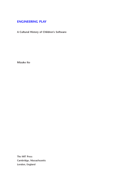 Engineering Play: A Cultural History of Children`s