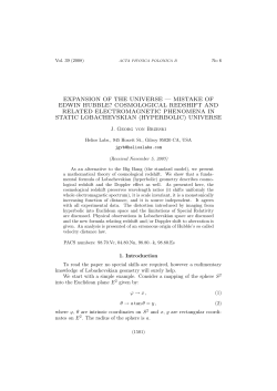 EXPANSION OF THE UNIVERSE &mdash; MISTAKE OF EDWIN HUBBLE