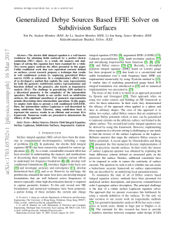 Generalized Debye Sources Based EFIE Solver