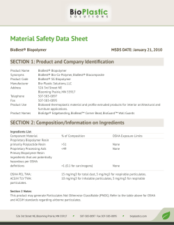 Material Safety Data Sheet