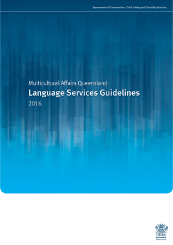Queensland Language Services Guidelines