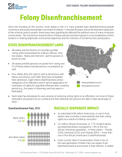 Felony Disenfranchisement