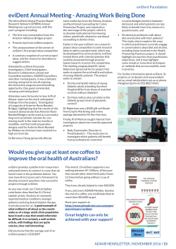 Articles: eviDent Annual Meeting