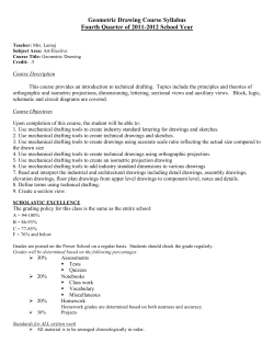 Geometric Drawing Course Syllabus Fourth Quarter of 2011